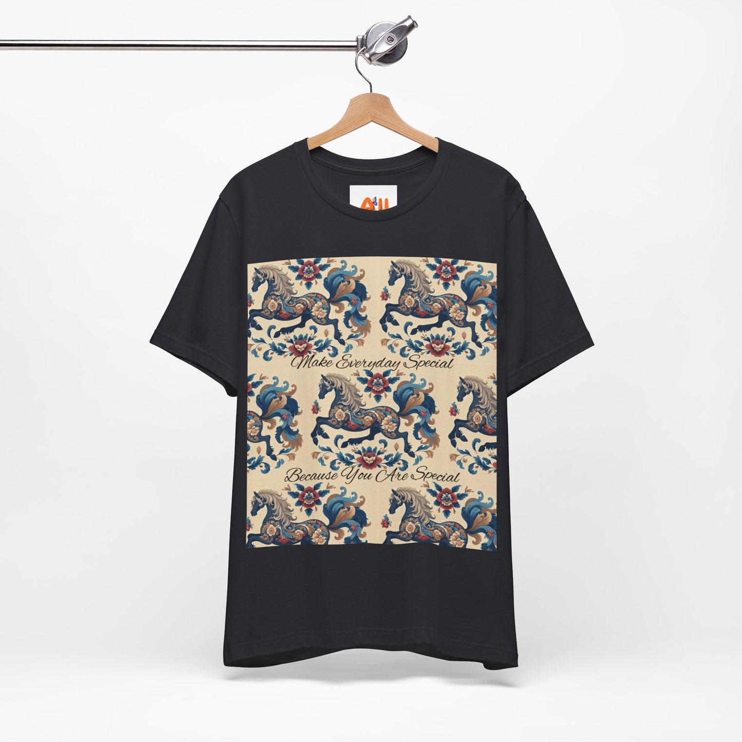 Floral Horses, Unisex Jersey Short Sleeve Tee, Unique Design for Unique Character