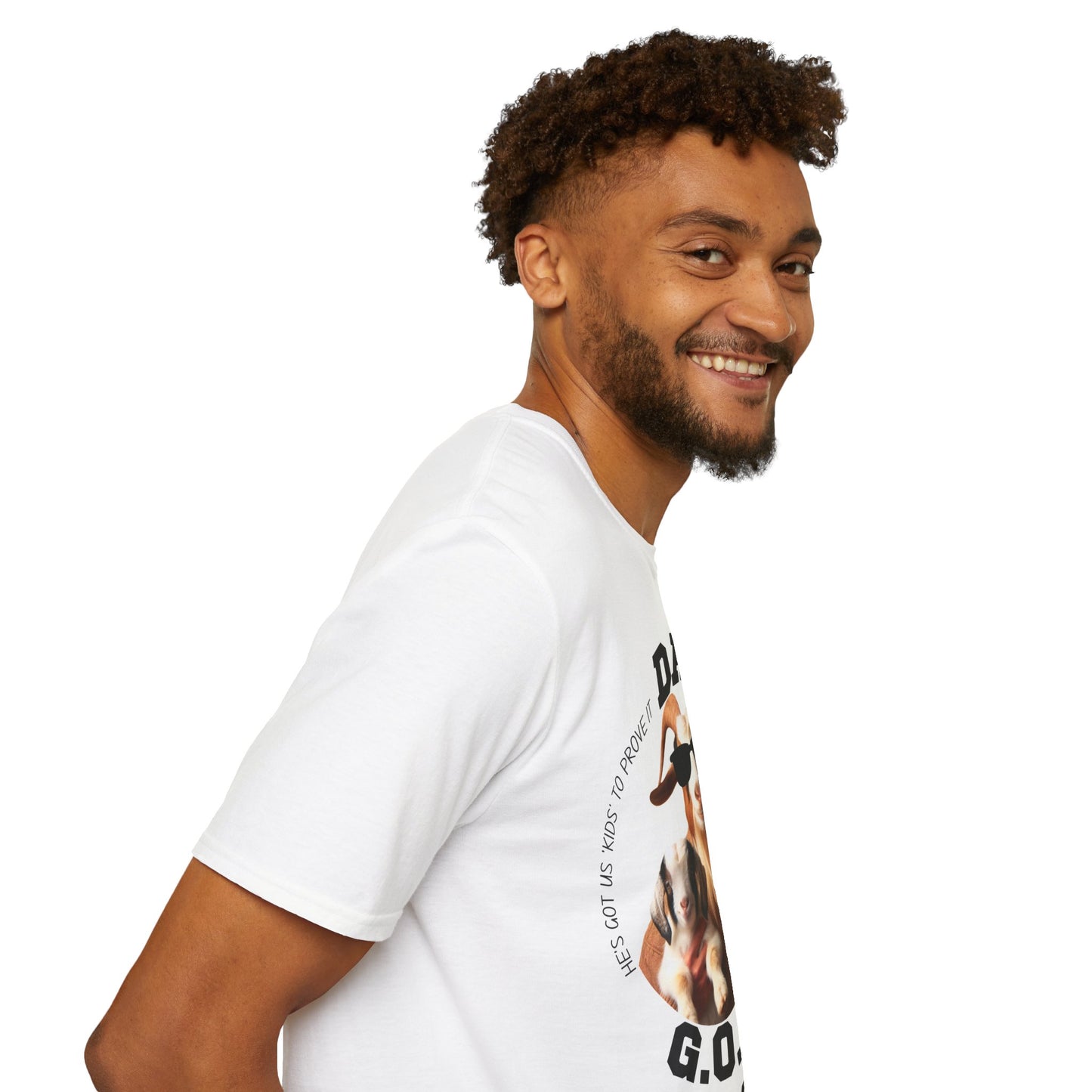 Dad is GOAT - Unisex Softstyle T-Shirt, Gift Idea for Father's Day