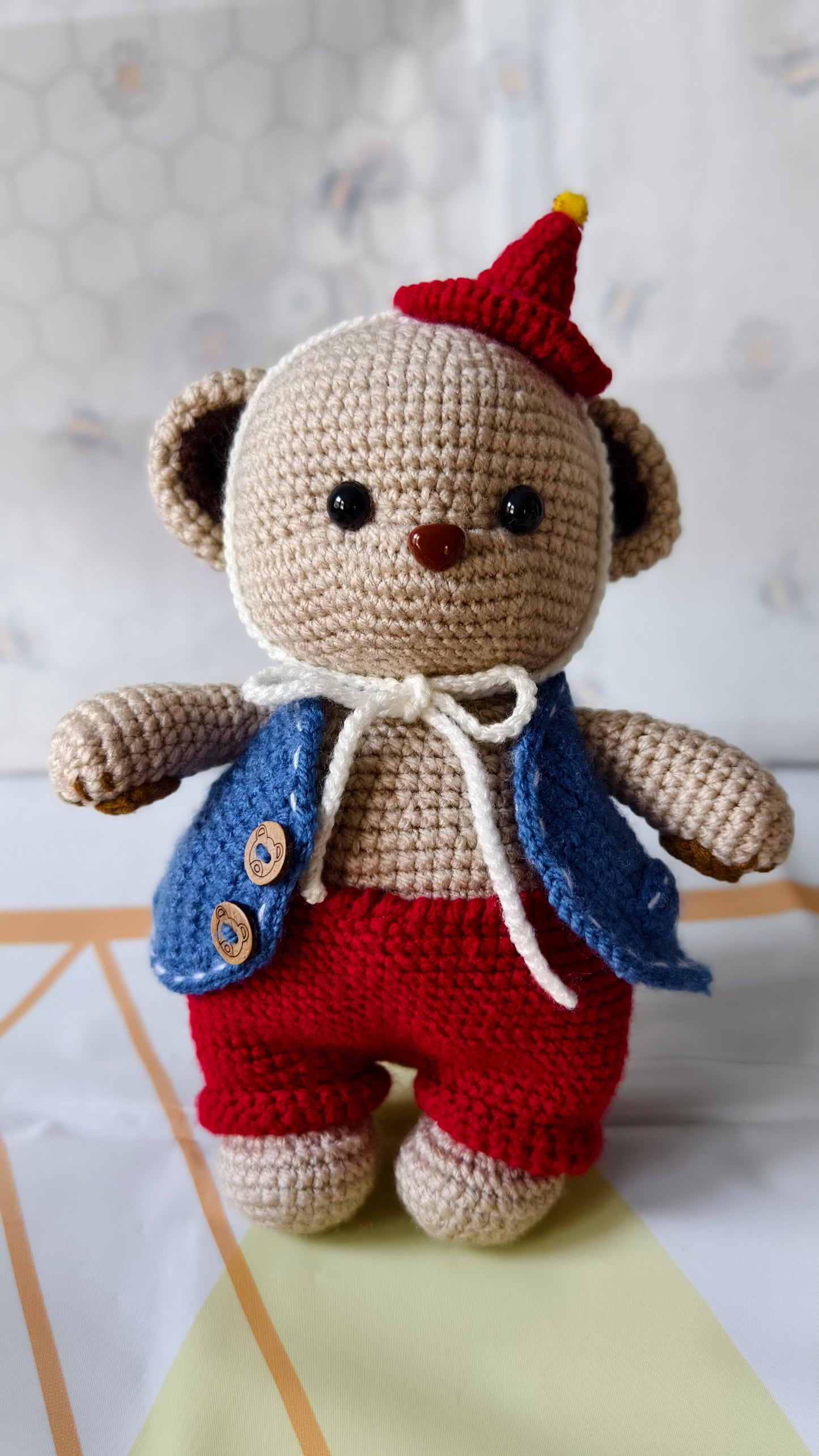 Billy - Handmade Crochet Teddy Bear | Unique teddy bear gift | Amigurumi bear