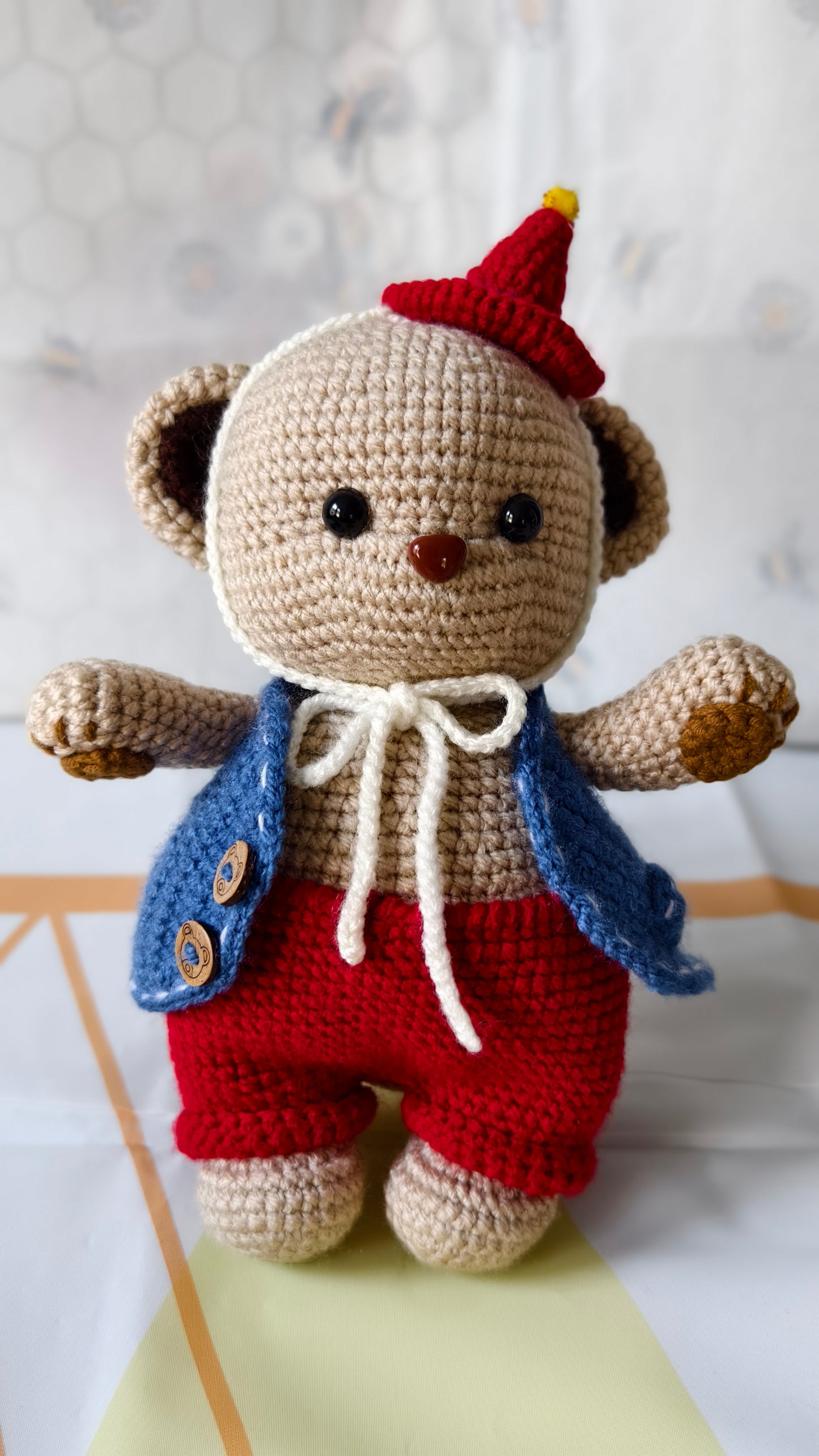 Billy - Handmade Crochet Teddy Bear | Unique teddy bear gift | Amigurumi bear