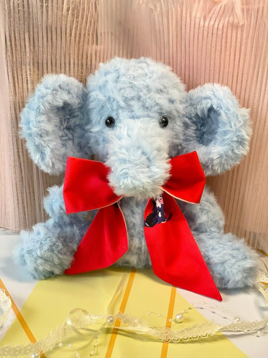 Fluffy Baby Blue Elephant | Handmade Crochet Soft Toy