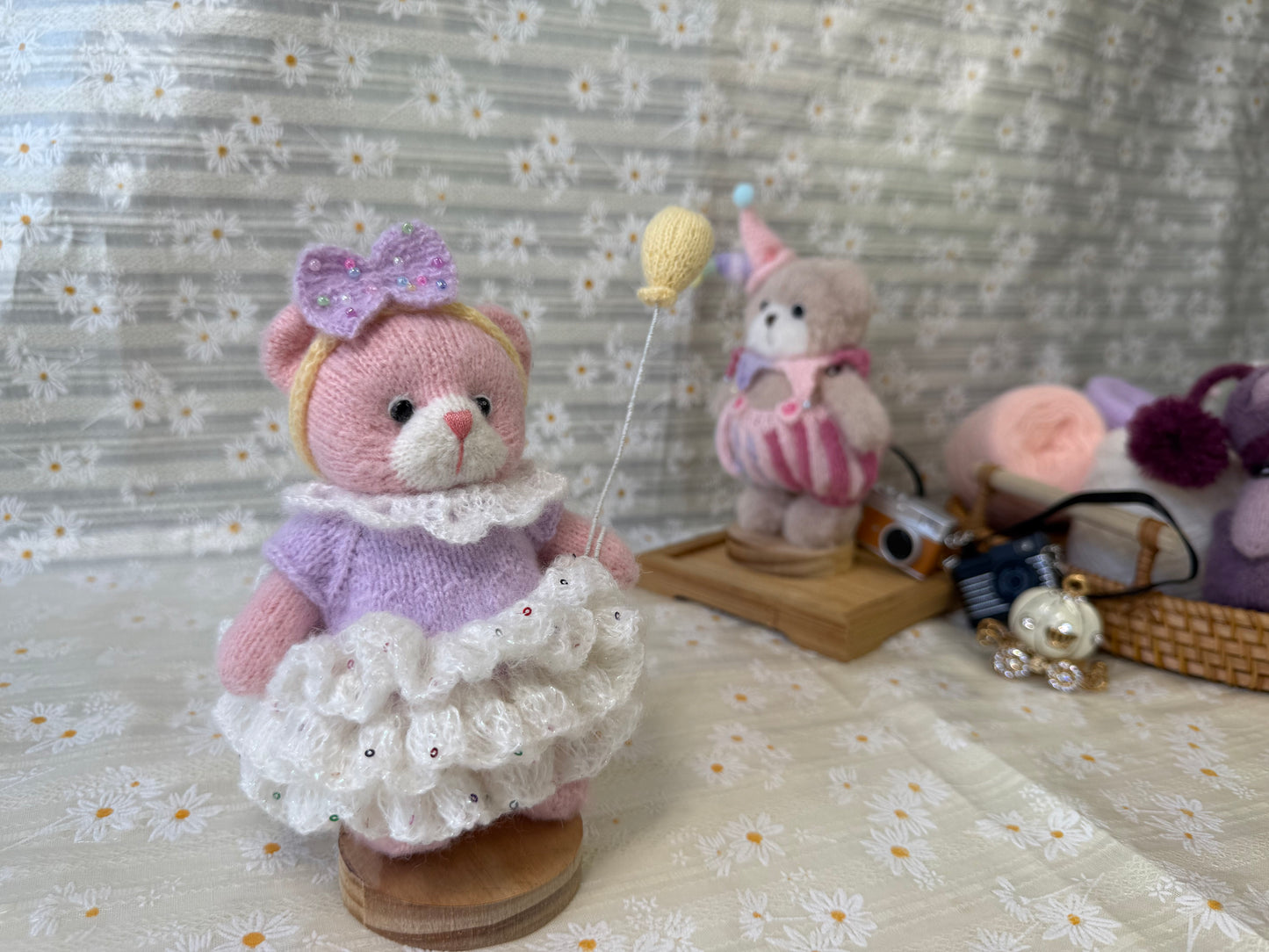 Handmade Crochet Teddy Bear – Rosie the Pastel Bear | Soft Plush Girl Toy | Baby Shower Gift