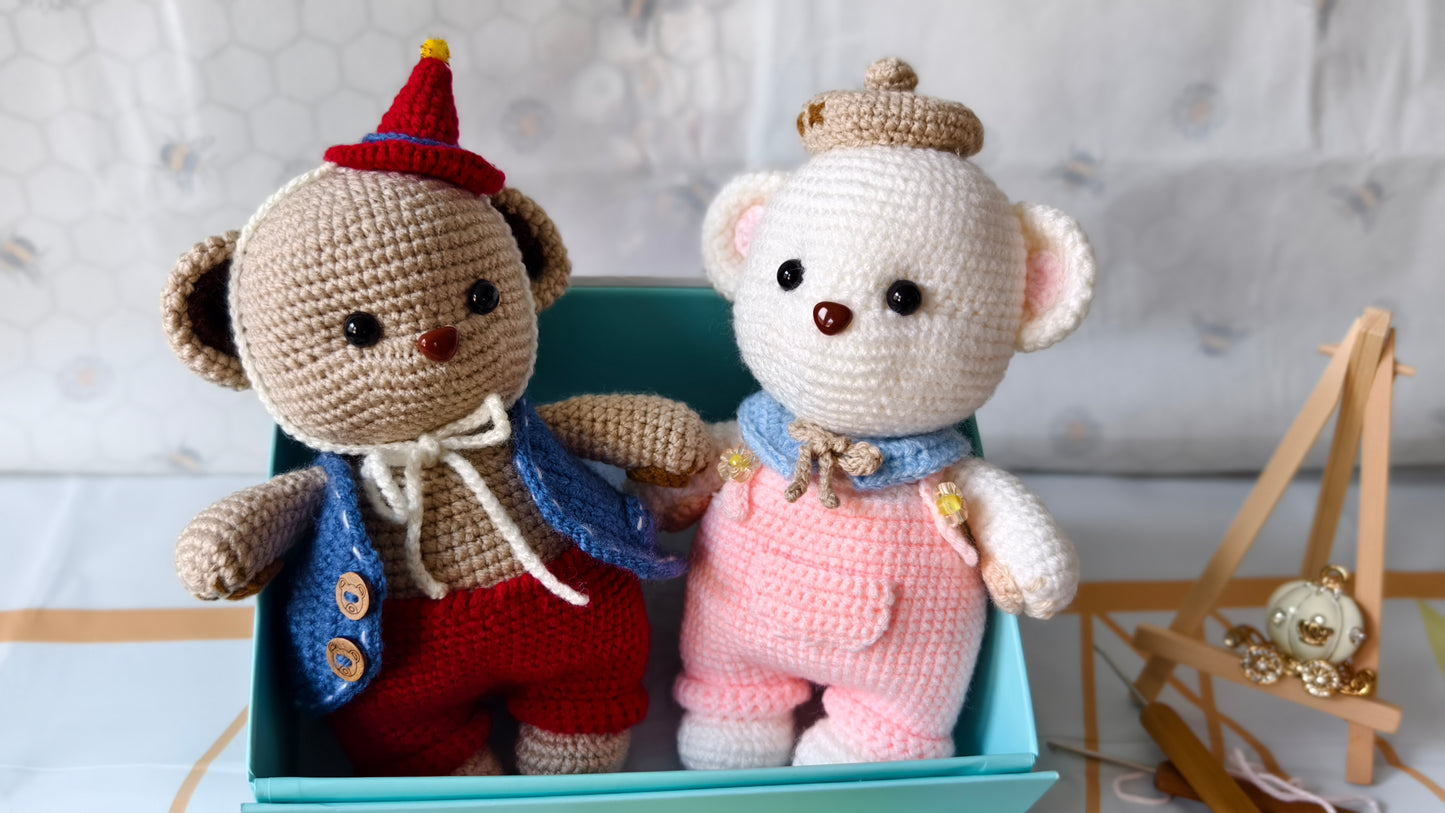 Molly - White Crochet Teddy Bear – Handmade Cuddly Gift | Unique teddy bear gift | Amigurumi bear