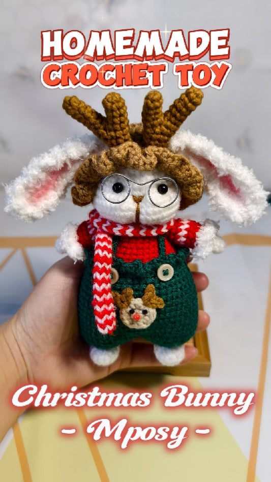Mopsy the Christmas Bunny – Your Handmade Holiday Buddy | Crochet Toy