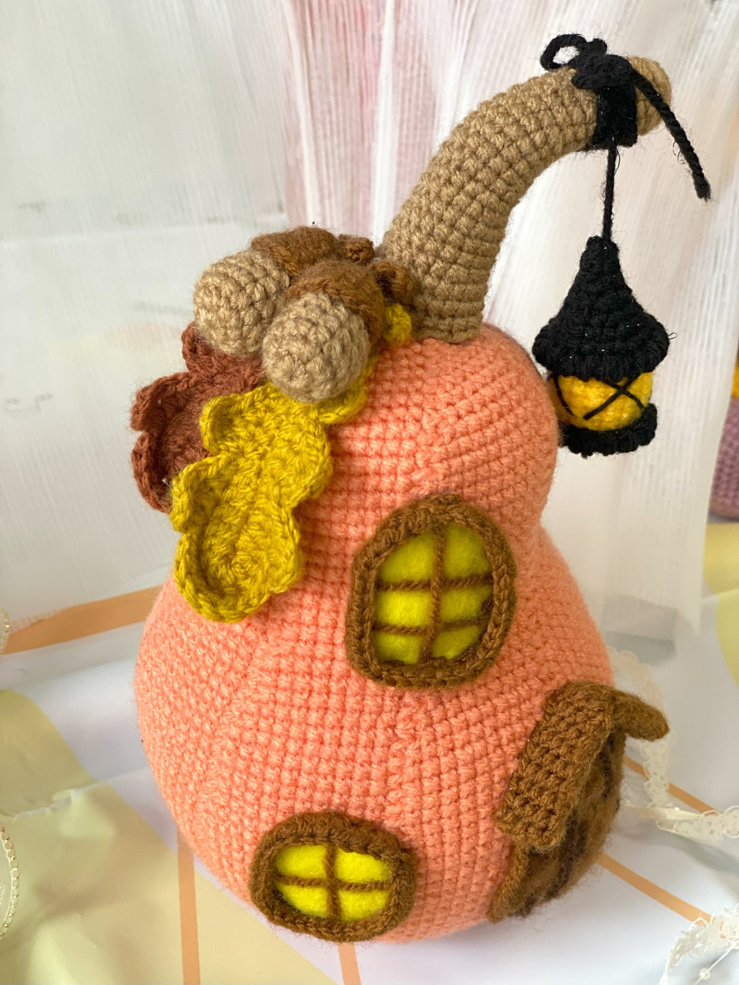 Enchanted Pumpkin Cottage | Crochet Halloween Home Decor | Halloween Gift | Handmade Toy | Fall Decor