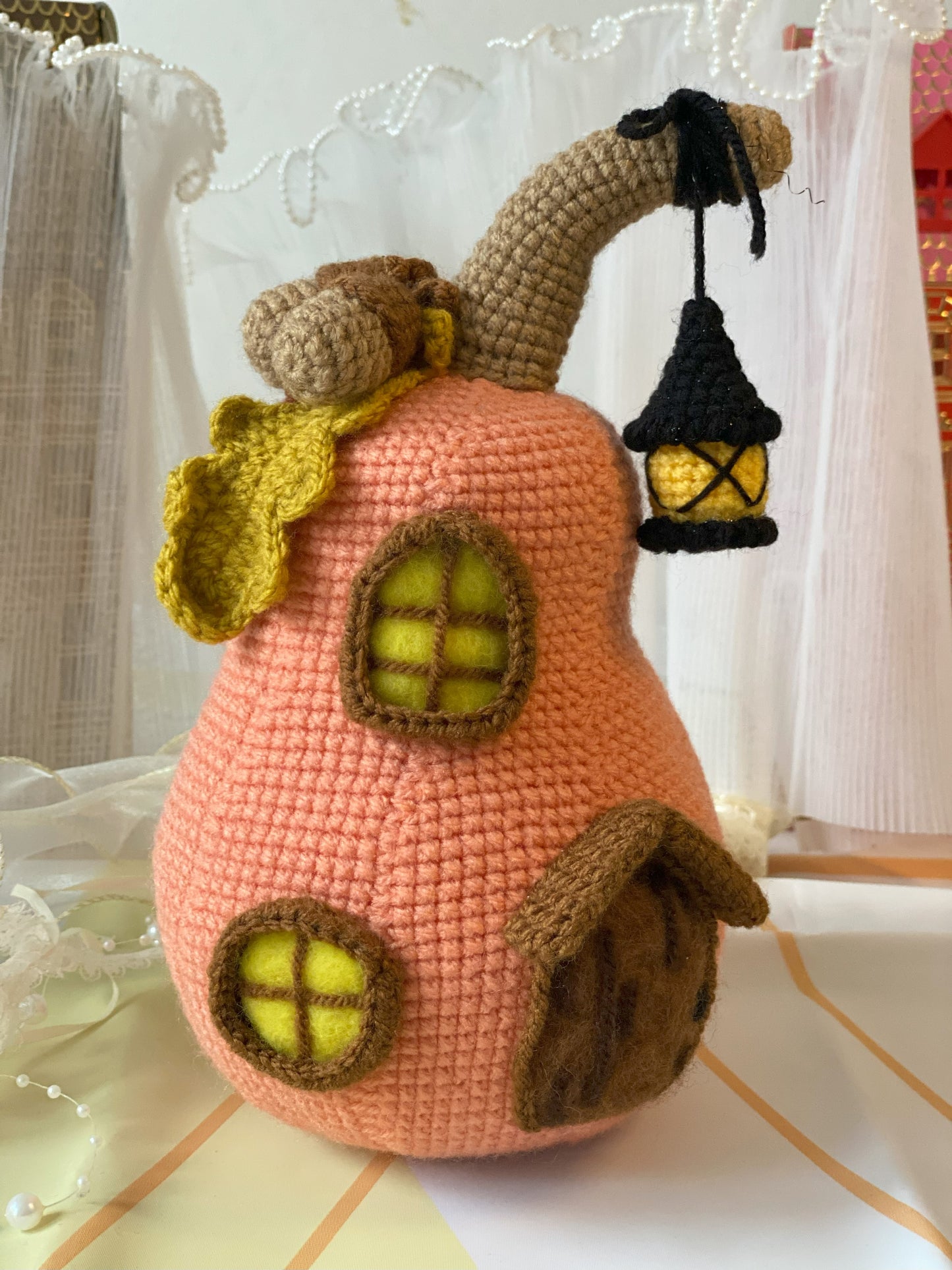 Enchanted Pumpkin Cottage | Crochet Halloween Home Decor | Halloween Gift | Handmade Toy | Fall Decor