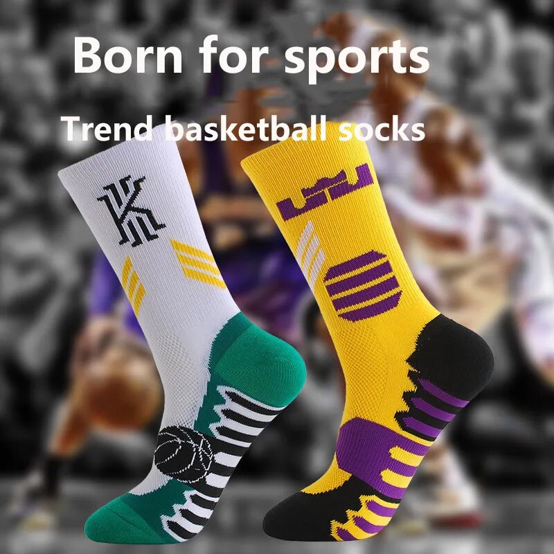 Superstar Men's High Top Basketball Socks