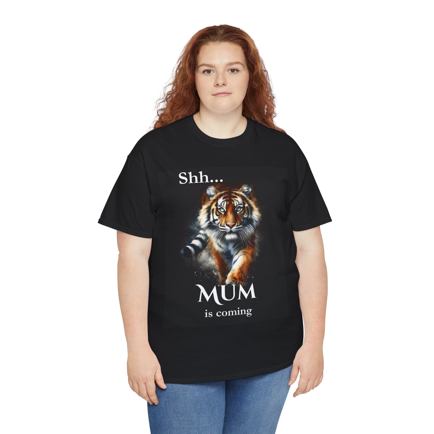 Shh...Mum is coming - Heavy Cotton Tee, perfect gift for mum