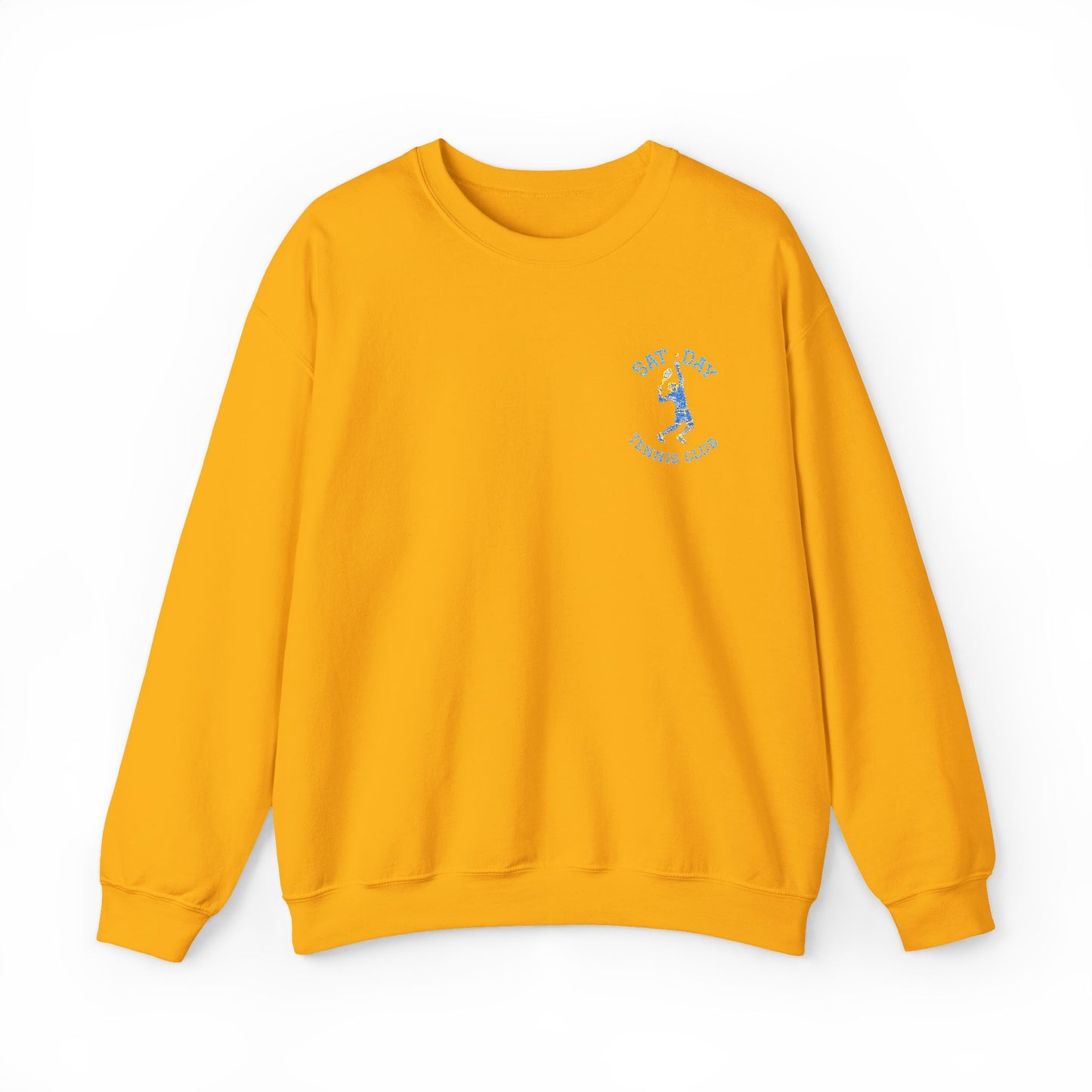 Men's Embroidered Vintage Tennis Sweatshirt | Retro Saturday Tennis Crewneck