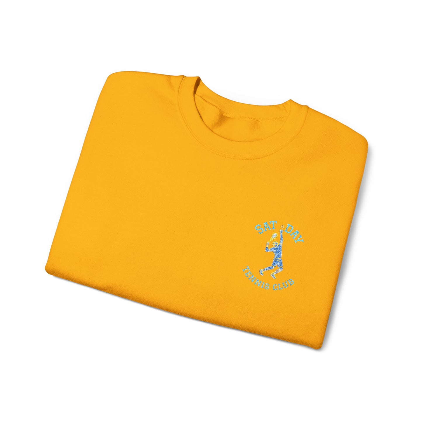 Men's Embroidered Vintage Tennis Sweatshirt | Retro Saturday Tennis Crewneck