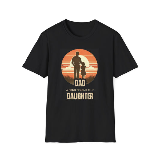 Dad & Daughter: A Bond Beyond Time - Vintage Unisex Softstyle Tee for Father's Day, Birthday, Anniversary and Christmas Gift.