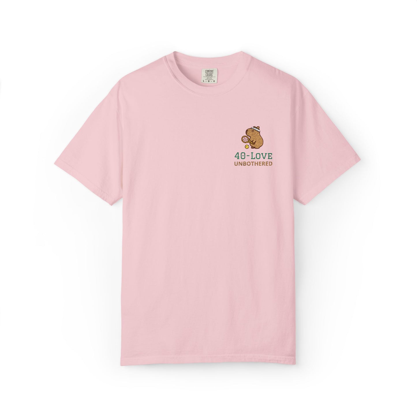 40-Love & Unbothered Capybara Tennis T-Shirt, Cute Tennis Gift Tee