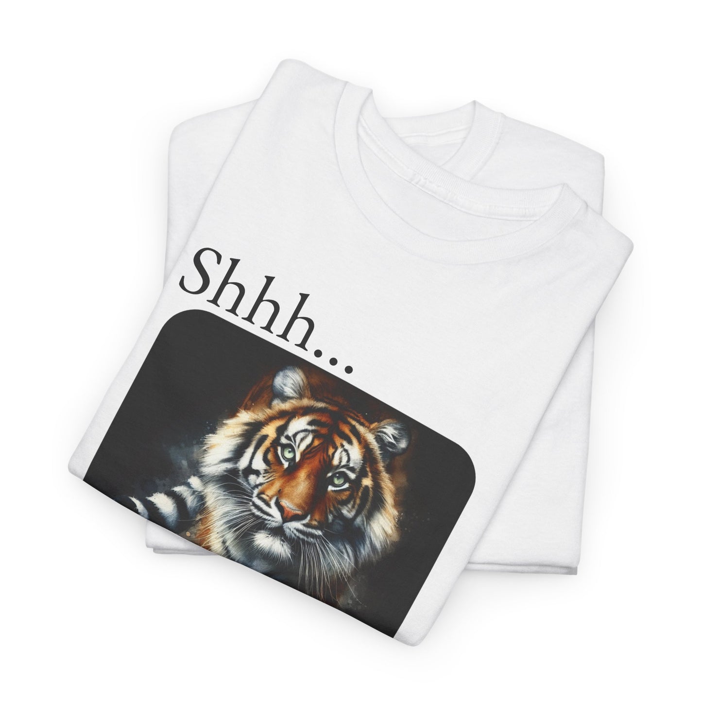 Shhh... My Wife is Watching - Tiger Tee, perfect gift for Father's day, birthday, or just wear casually.