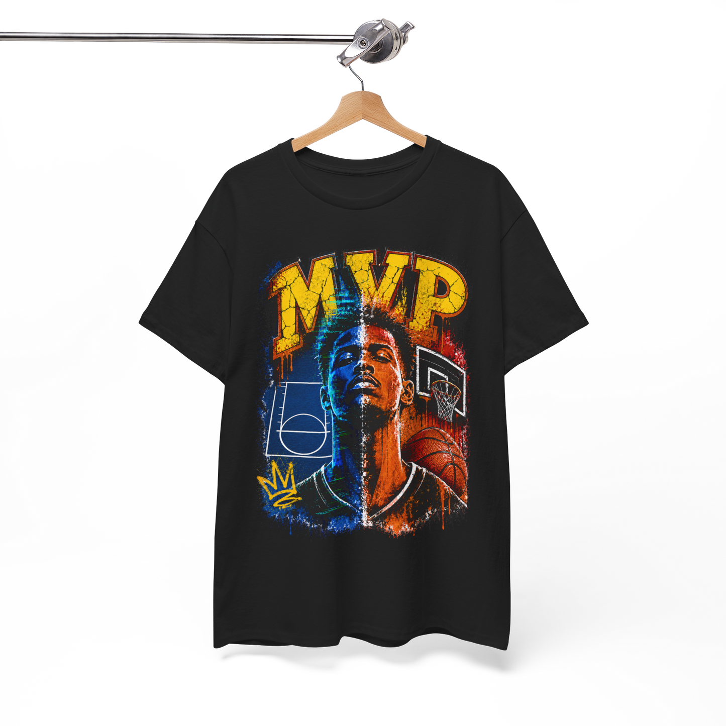 Urban Street Basketball MVP Graphic Tee | Retro Hoops Streetwear T-Shirt