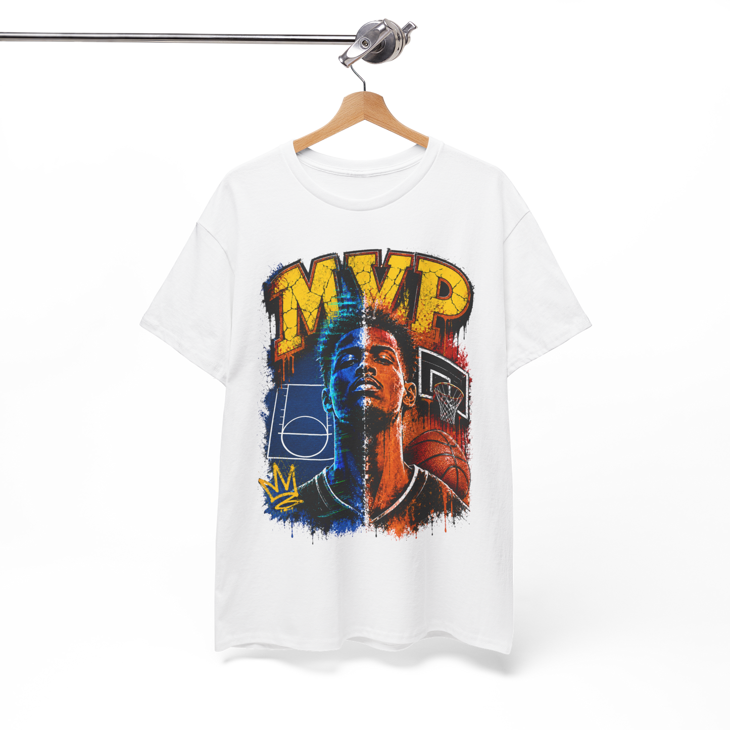 Urban Street Basketball MVP Graphic Tee | Retro Hoops Streetwear T-Shirt