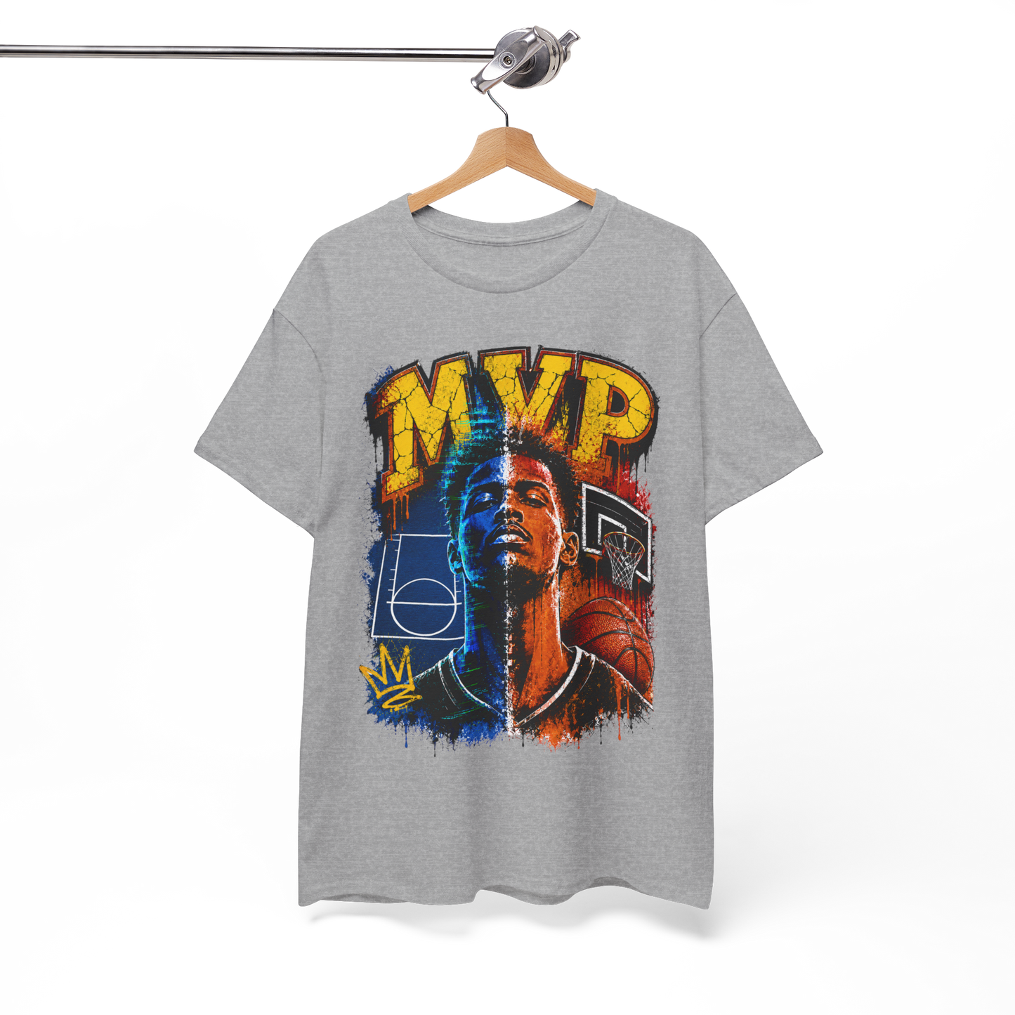 Urban Street Basketball MVP Graphic Tee | Retro Hoops Streetwear T-Shirt