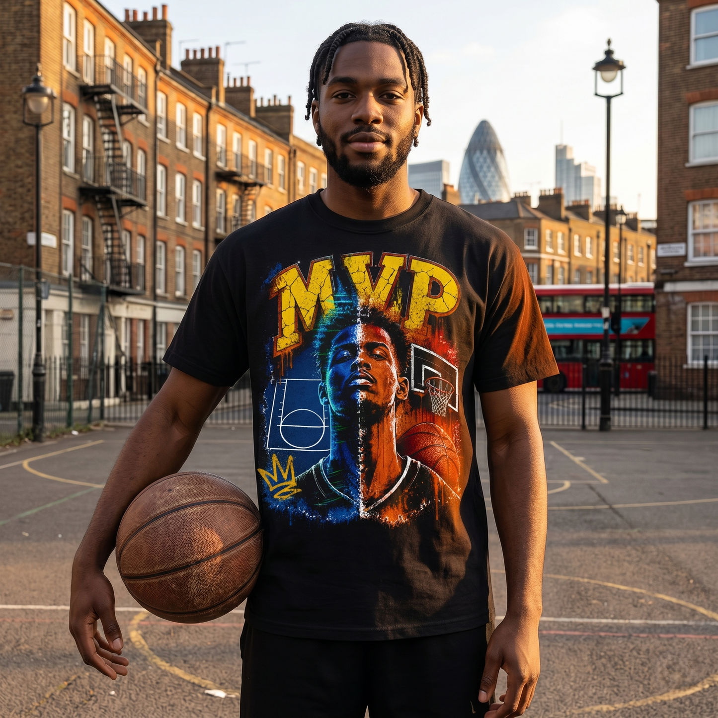 Urban Street Basketball MVP Graphic Tee | Retro Hoops Streetwear T-Shirt