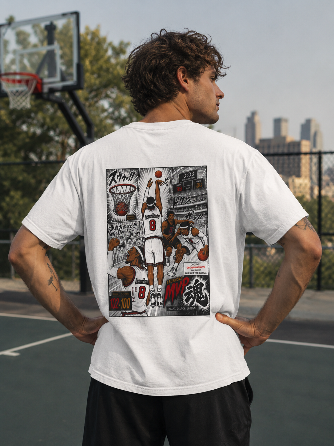 Anime Basketball T-Shirt | Retro Manga Graphic Tee | MVP Soul Streetwear