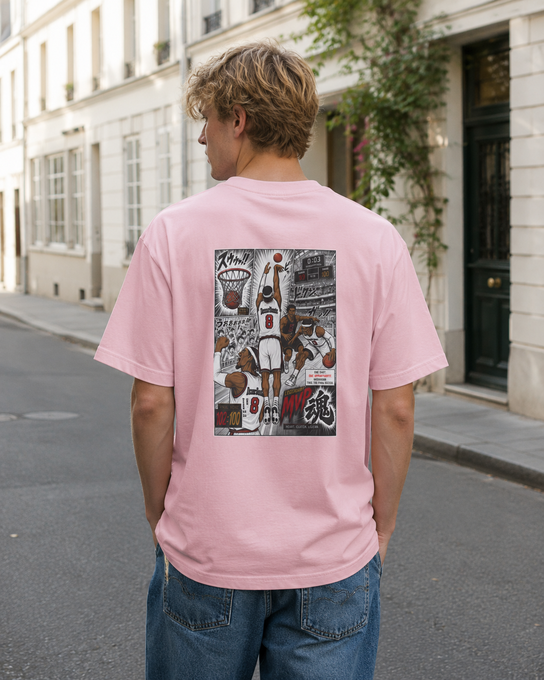 Anime Basketball T-Shirt | Retro Manga Graphic Tee | MVP Soul Streetwear