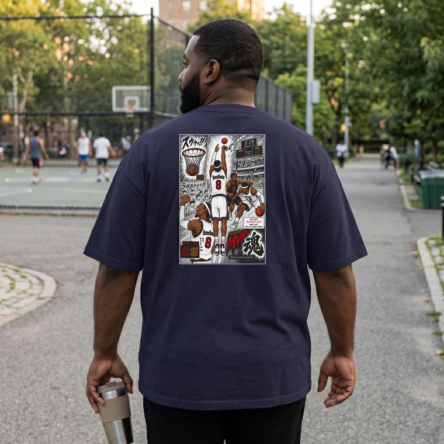 Anime Basketball T-Shirt | Retro Manga Graphic Tee | MVP Soul Streetwear