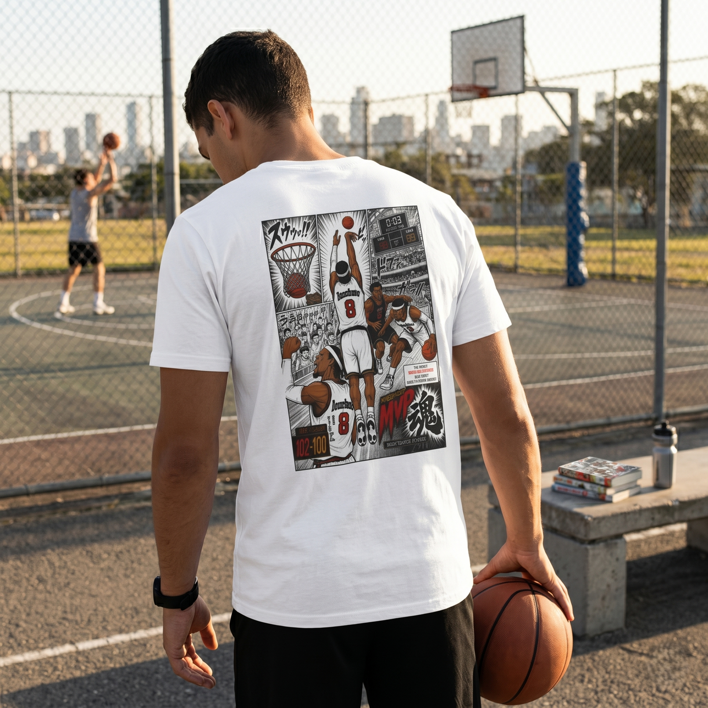 Anime Basketball T-Shirt | Retro Manga Graphic Tee | MVP Soul Streetwear