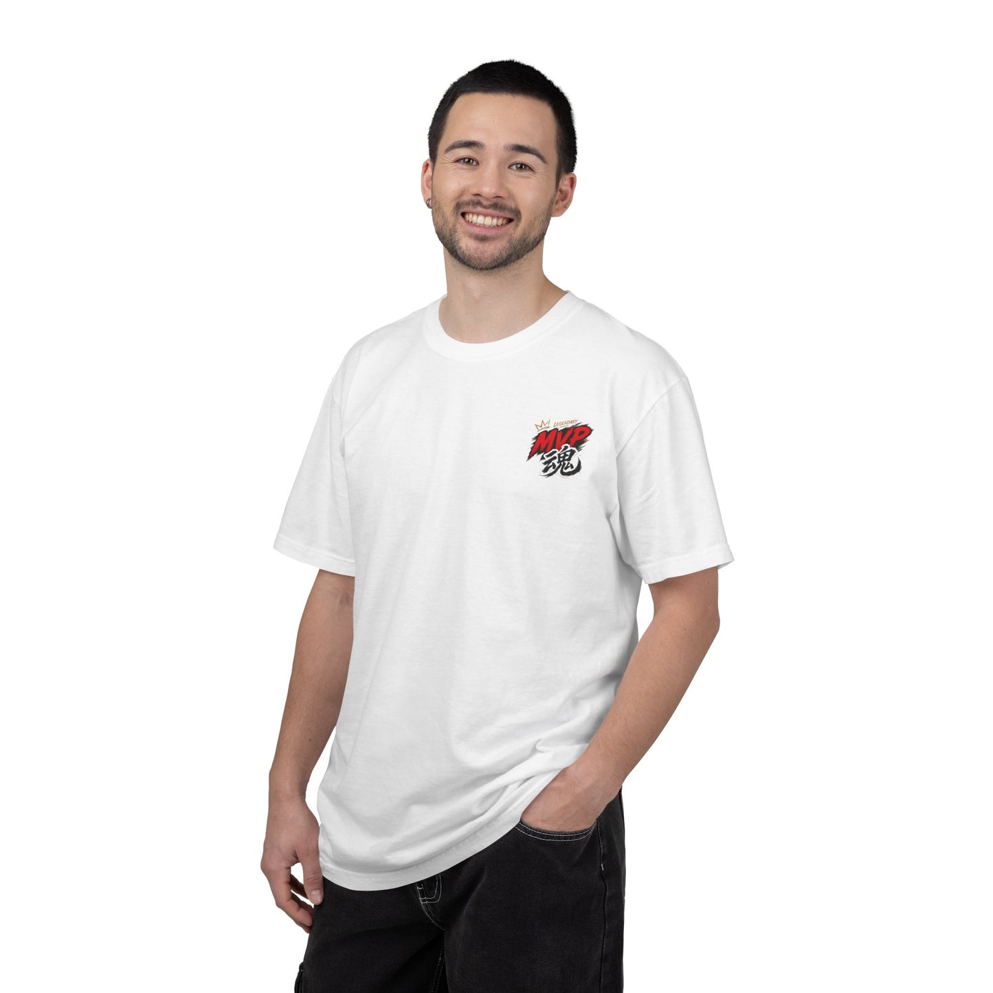 Vintage Basketball MVP Graphic Tee | Mr. GOAT 90s Streetwear T-Shirt | Retro Hoops Urban Apparel | Front and Back Print
