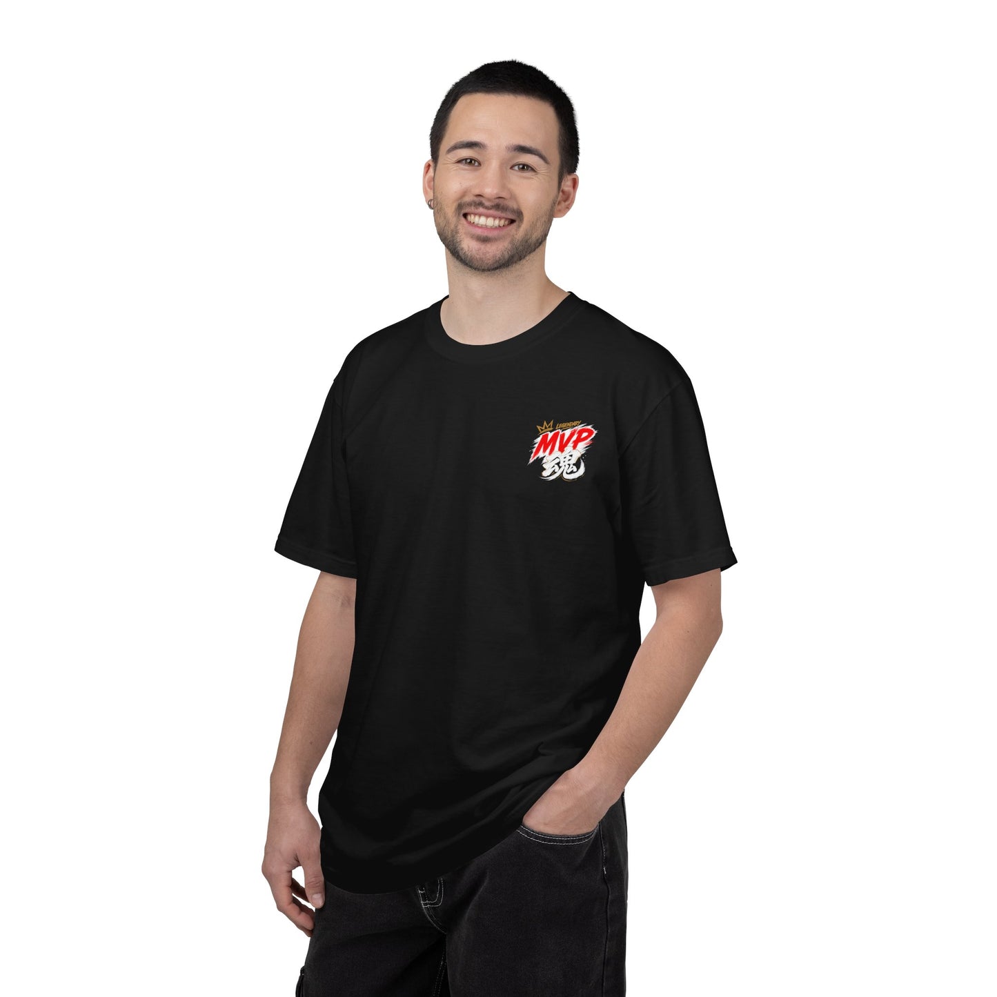 Vintage Basketball MVP Graphic Tee | Mr. GOAT 90s Streetwear T-Shirt | Retro Hoops Urban Apparel | Front and Back Print