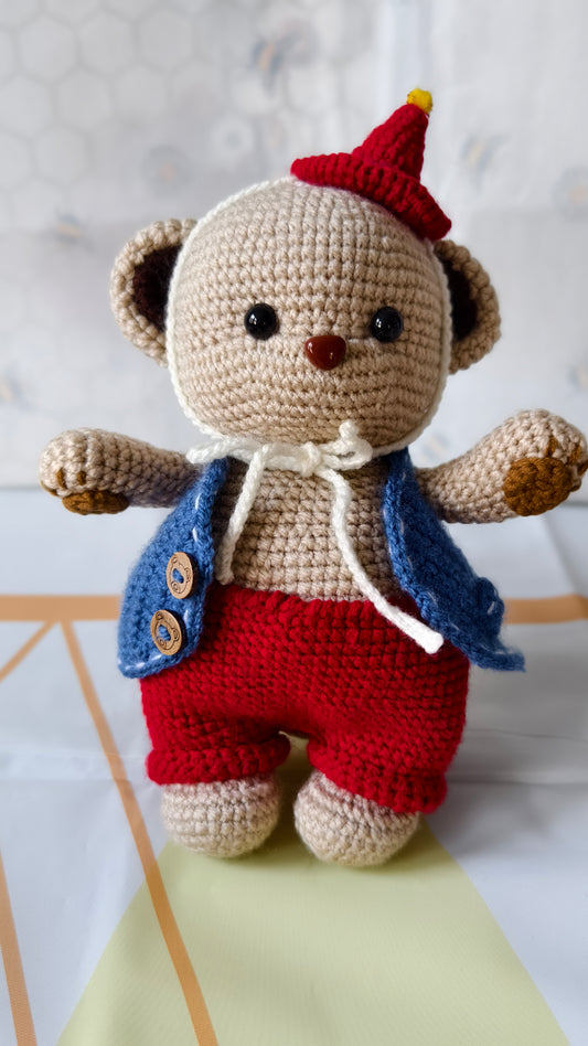 Billy - Handmade Crochet Teddy Bear | Unique teddy bear gift | Amigurumi bear