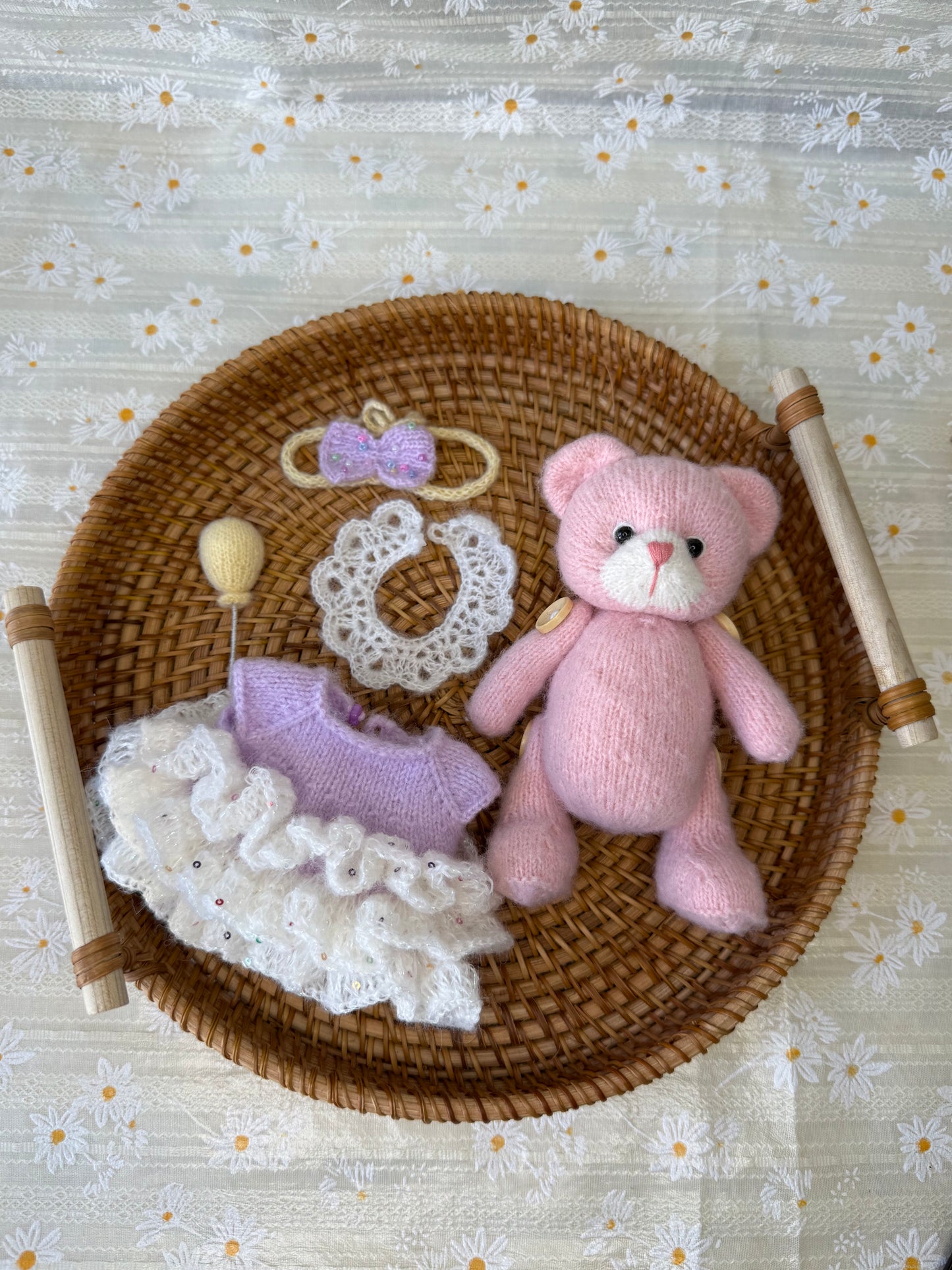 Handmade Crochet Teddy Bear – Rosie the Pastel Bear | Soft Plush Girl Toy | Baby Shower Gift