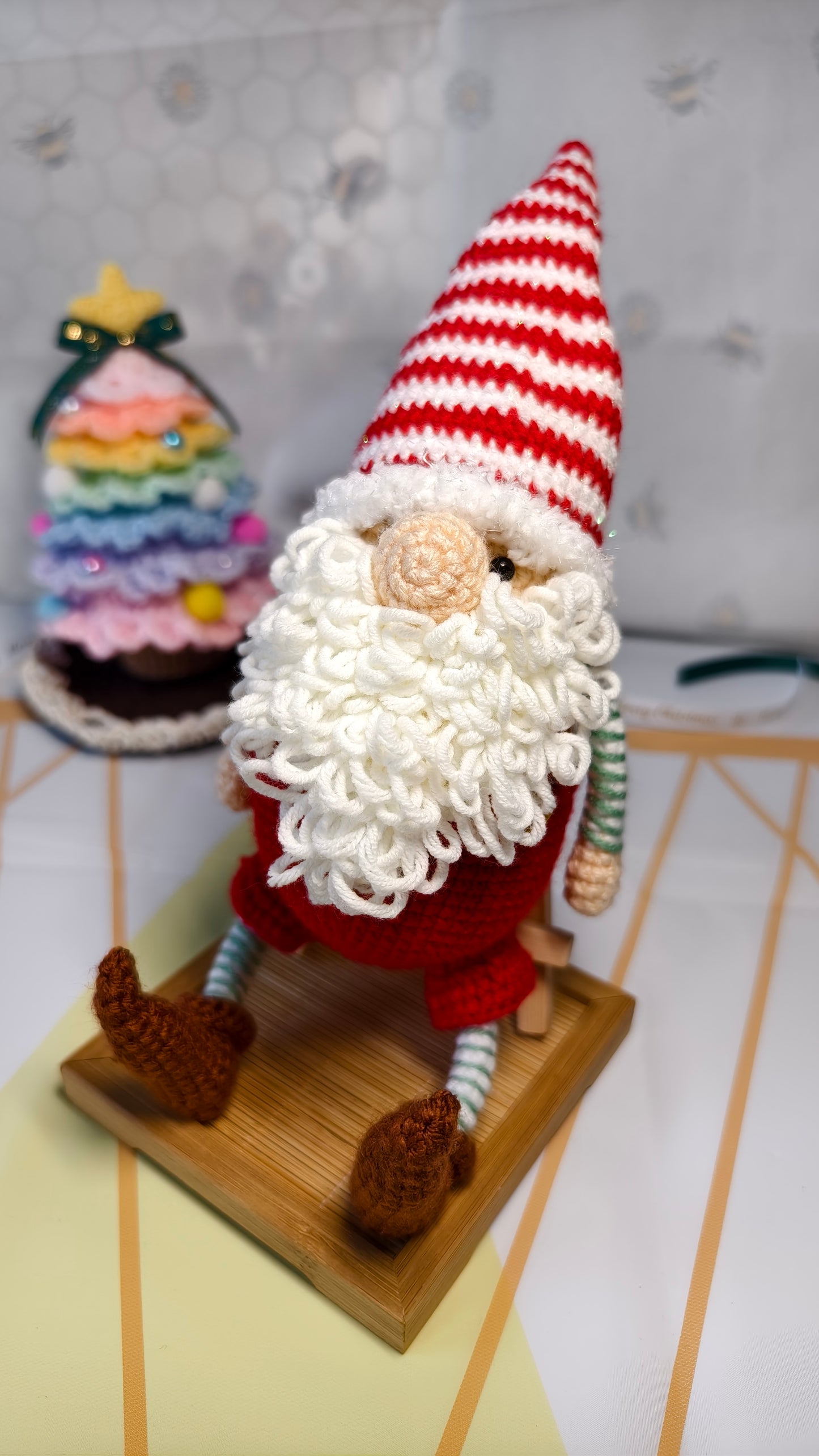 Handmade Christmas Gnome | Santa Fuzz | Crochet Gnome | Homemade Toy