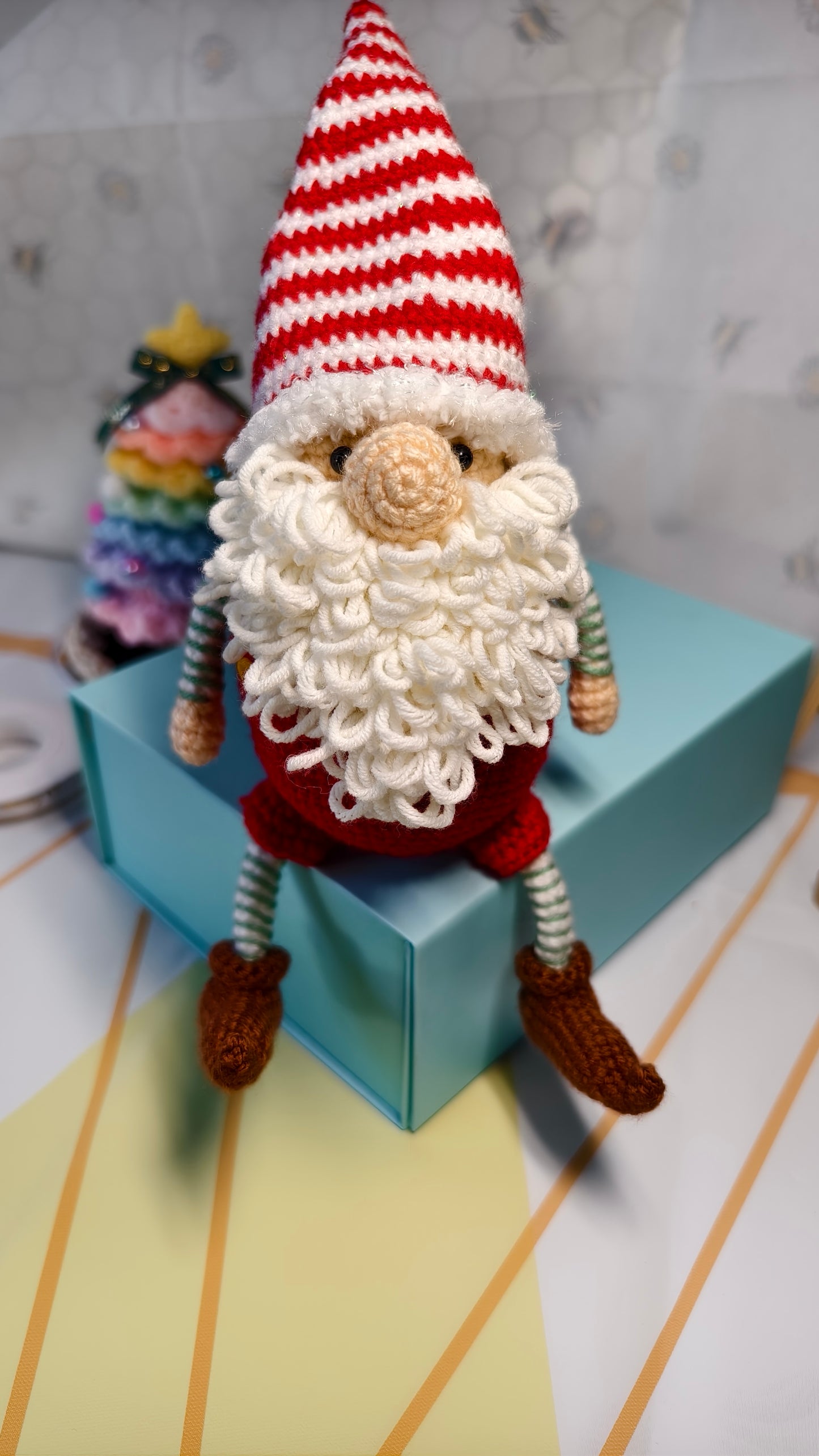 Handmade Christmas Gnome | Santa Fuzz | Crochet Gnome | Homemade Toy