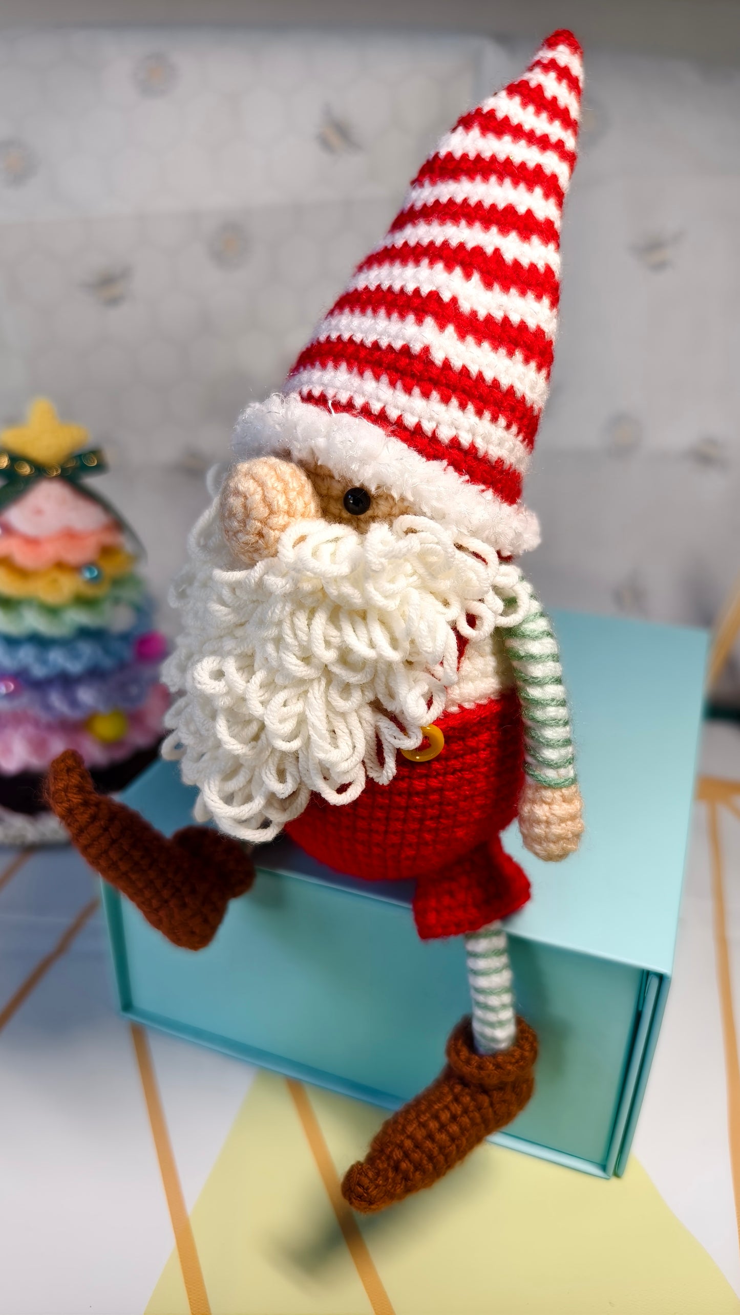 Handmade Christmas Gnome | Santa Fuzz | Crochet Gnome | Homemade Toy