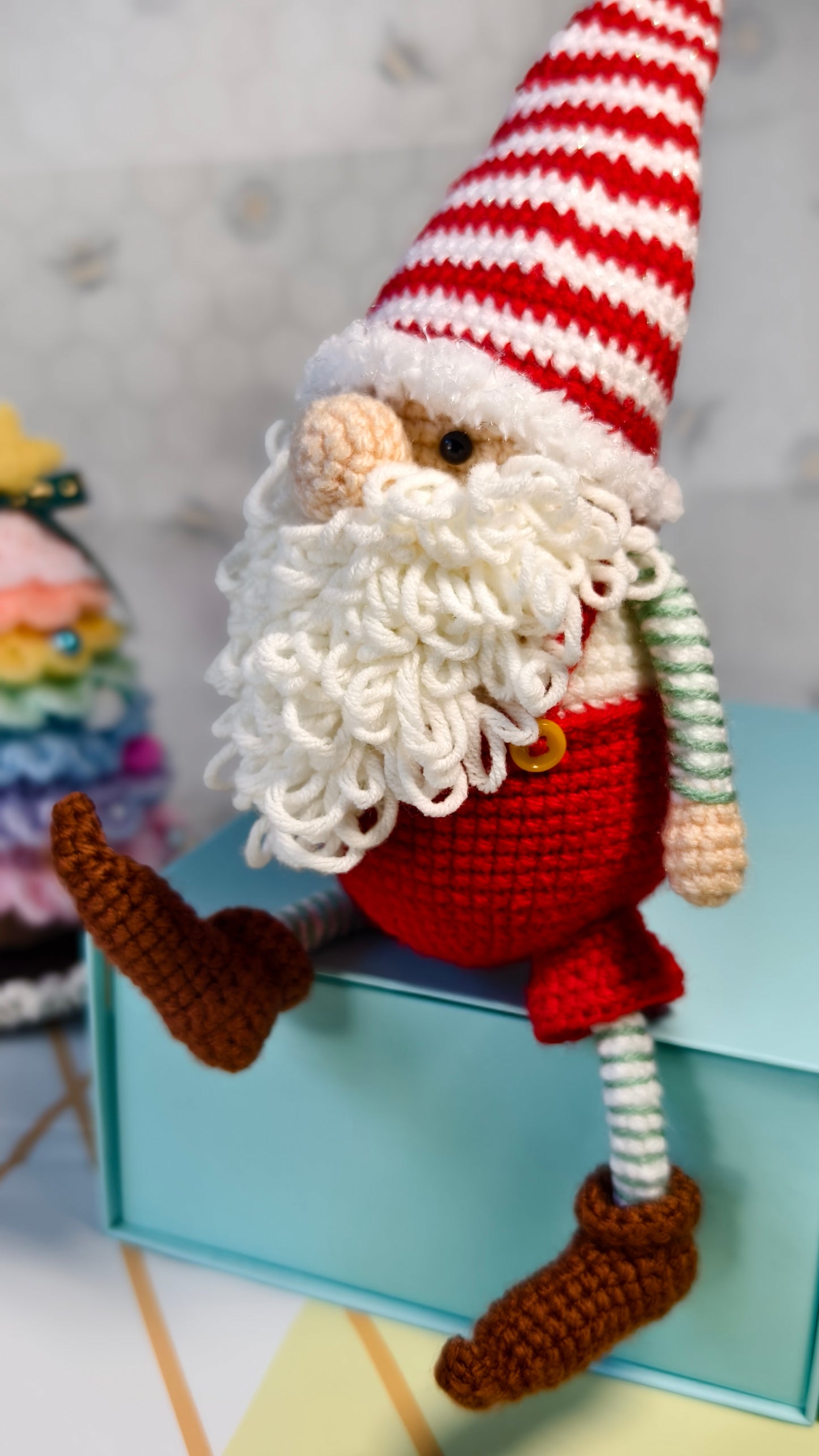Handmade Christmas Gnome | Santa Fuzz | Crochet Gnome | Homemade Toy