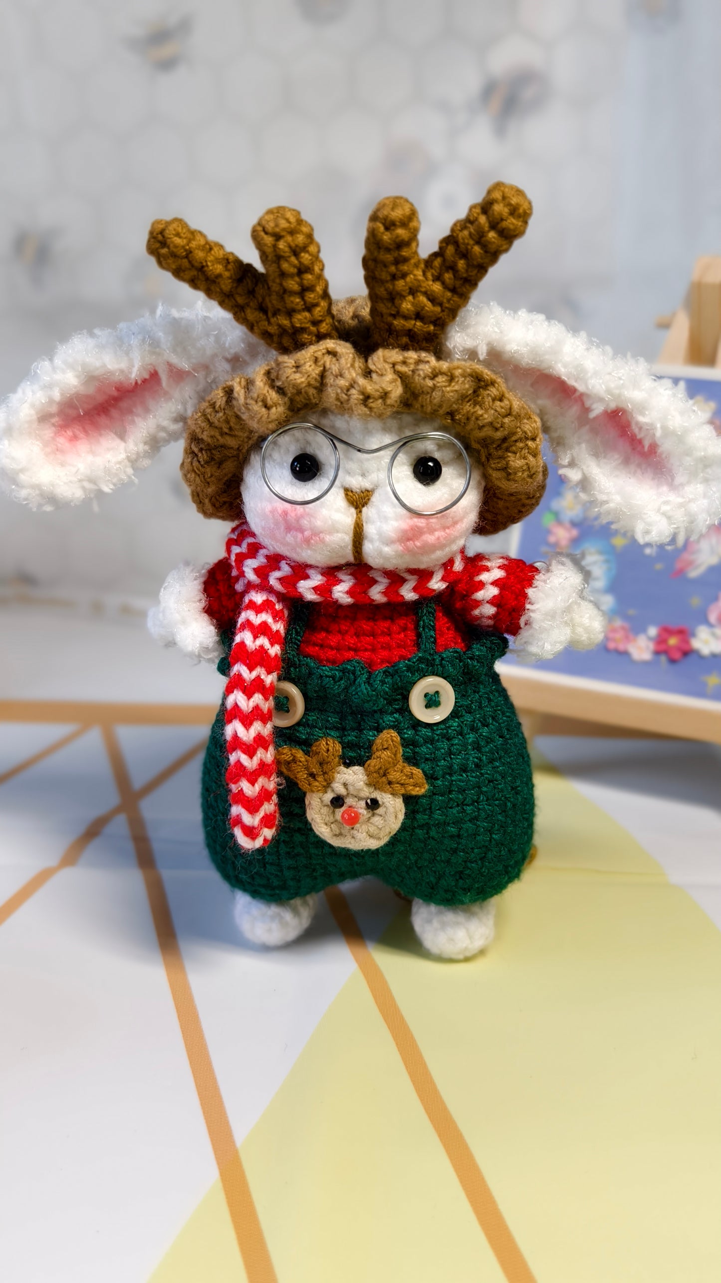 Mopsy the Christmas Bunny – Your Handmade Holiday Buddy | Crochet Toy