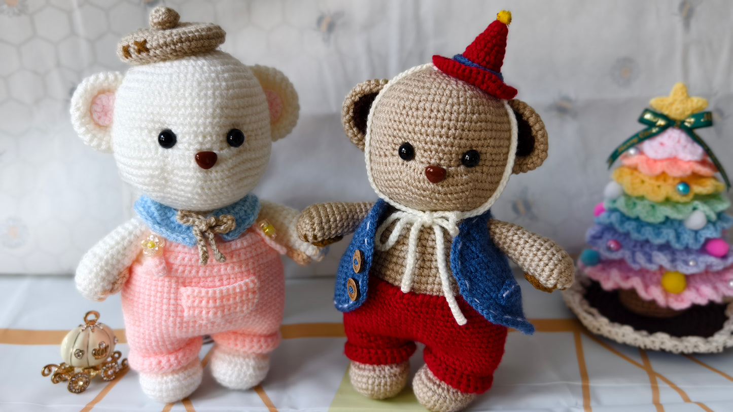 Molly - White Crochet Teddy Bear – Handmade Cuddly Gift | Unique teddy bear gift | Amigurumi bear